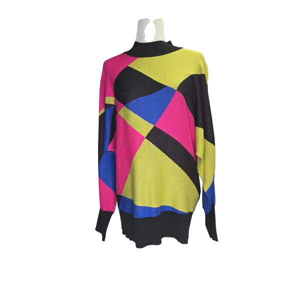 New York & Company Sweaters - New York & company Color block 80s themed sweater size large NWT